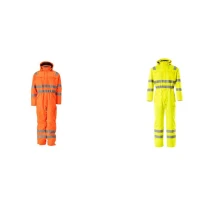 Arbeitsanzug mit hoher Sichtbarkeit Winddicht Wasserdicht Multitasche Tombos Mascot 11119-880