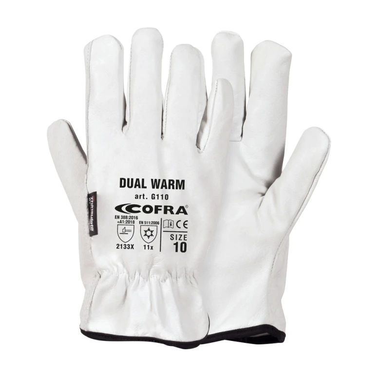 12 Paar - Cofra Dual Warm Arbeitshandschuhe aus Leder G110-DD00