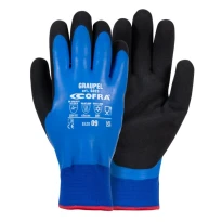12 Paar - Stretch-Arbeitshandschuhe Cofra aus Latex Graupel G025-D100