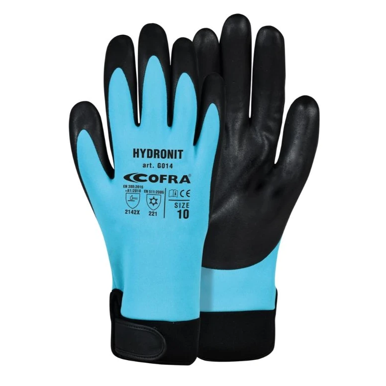 12 Paar - Softshell-Arbeitshandschuhe Cofra aus Nitril Hidronit G014-D100