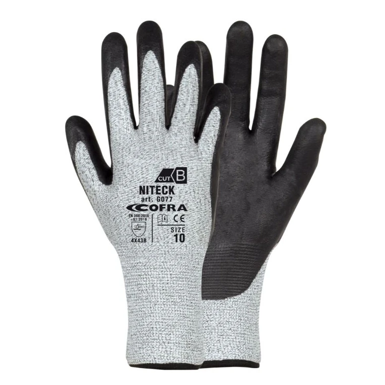 12 Paar - Cofra Arbeitshandschuhe aus Nitril Niteck G077-DD00