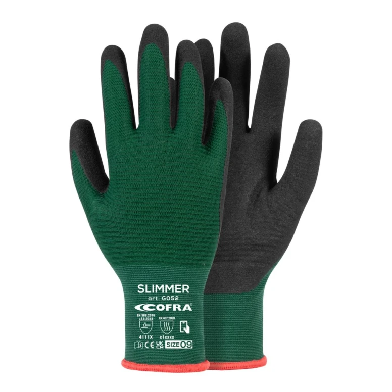12 Paar - Stretch-Arbeitshandschuhe Cofra aus Nitril Slimmer G052-DD00