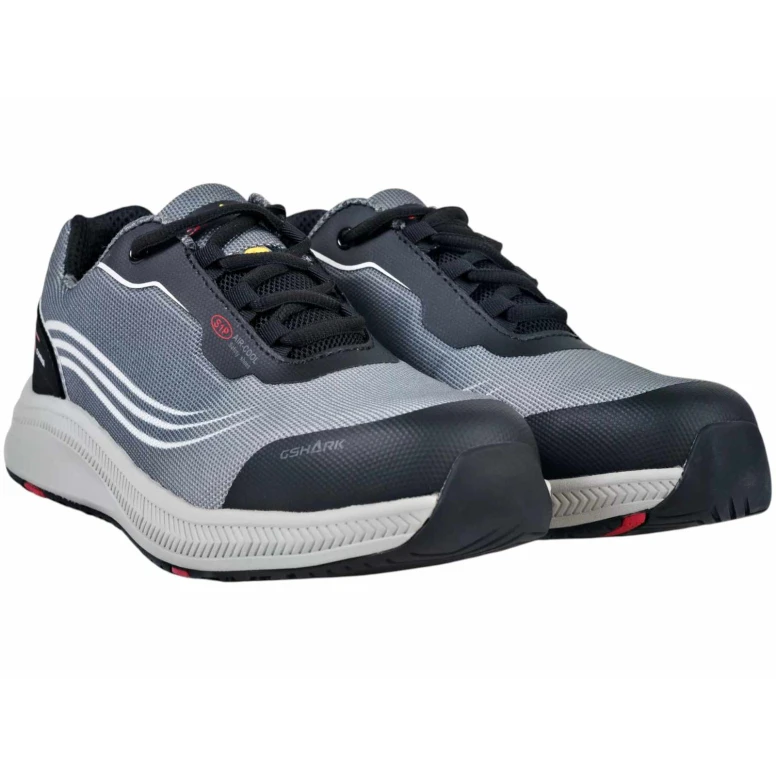 Ultraleichte niedrige Sicherheitsschuhe GShark Squash 2.0 Grau S3 SRC atmungsaktiv bequem rutschfest