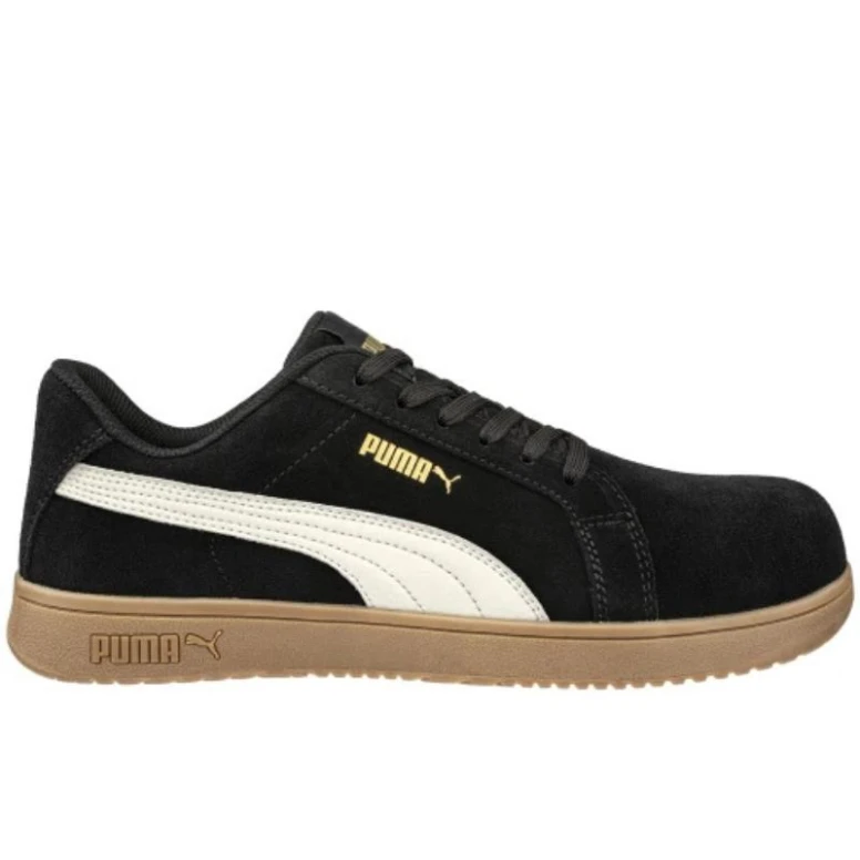 Sicherheitsschuhe Puma Iconic Blk/Gum Low S1PS Metalfree 644400