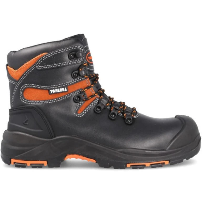 Sicherheitsschuhe Paredes Black Electron II SB PL FO SR CI HI HRO SP5208 Hoch Metallfrei