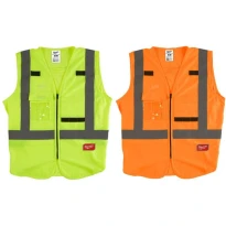 Arbeitsweste mit hoher Sichtbarkeit und mehreren Taschen Milwaukee High-visibility 4932471889