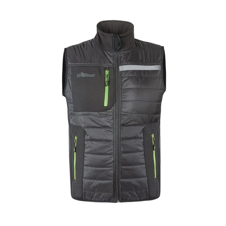 Wasserabweisende gefütterte Arbeitsweste mit mehreren Taschen U-Power Wall FU278