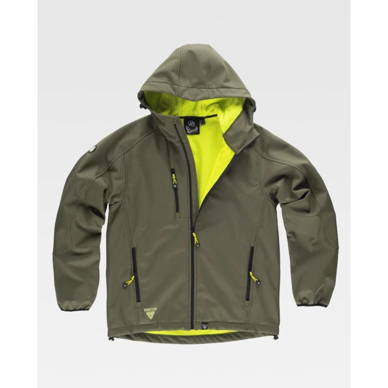 Arbeitsjacke Herren mit Kapuze Workteam Workshell S9499