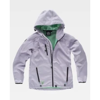 Damen-Arbeitsjacke Workteam Workshell mit Kapuze und Mehreren Taschen S9494