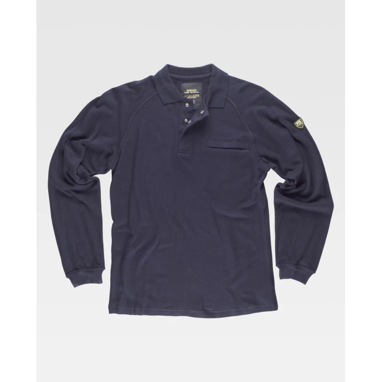 Arbeits-Poloshirt Workteam Langarm flammhemmend und antistatisch S6598