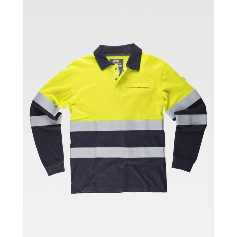 Arbeits-Polo Workteam Flammhemmend Antistatisch Hochsichtbar S6591