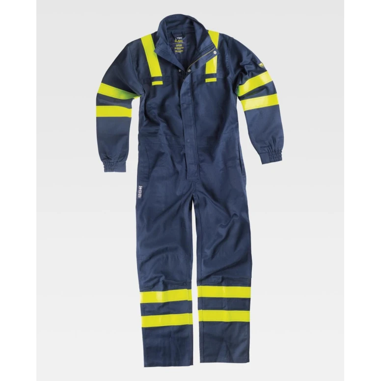 Arbeitsanzug Workteam mit mehreren Taschen, flammhemmend, mit hoher Sichtbarkeit C5094