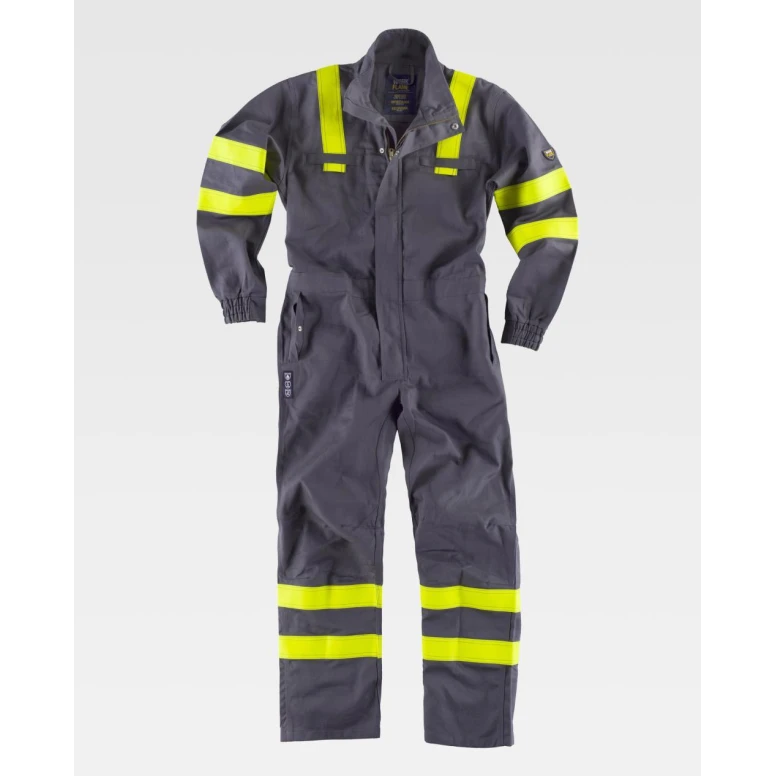 Arbeitsanzug Workteam mit mehreren Taschen, flammhemmend, mit hoher Sichtbarkeit C5094