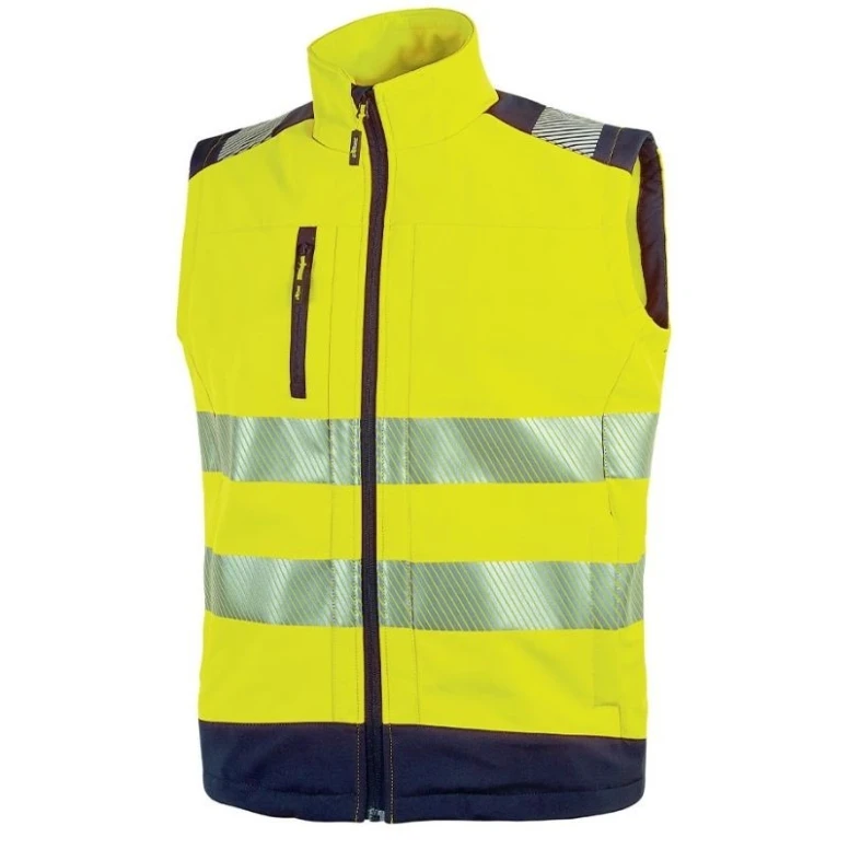 Arbeits-Warnweste aus Stretch-Softshell mit hoher Sichtbarkeit U-Power Dany HL173YF