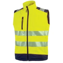 Arbeits-Warnweste aus Stretch-Softshell mit hoher Sichtbarkeit U-Power Dany HL173YF