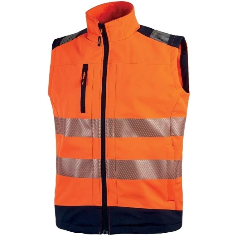 Arbeits-Warnweste aus Stretch-Softshell mit hoher Sichtbarkeit U-Power Dany HL173YF