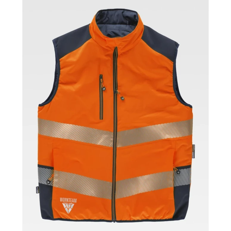 Arbeitsweste Wende-Design mit Hoher Sichtbarkeit Workteam C8250