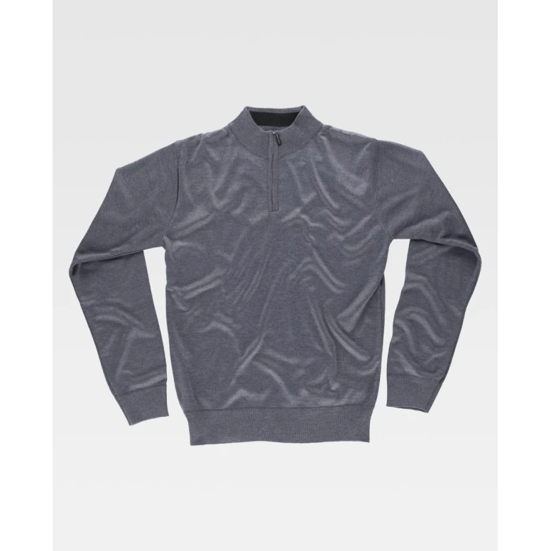Workteam-Arbeitsshirt mit langem Reißverschluss S5603