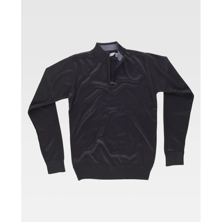 Workteam-Arbeitsshirt mit langem Reißverschluss S5603