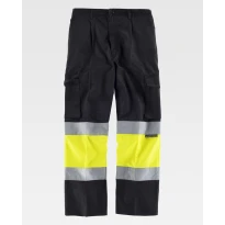 Arbeitshose Workteam Mehrtaschen mit hoher Sichtbarkeit C4018