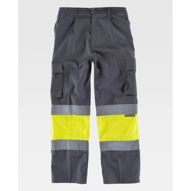 Arbeitshose Workteam Mehrtaschen mit hoher Sichtbarkeit C4018