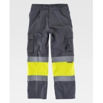 Arbeitshose Workteam Mehrtaschen mit hoher Sichtbarkeit C4018