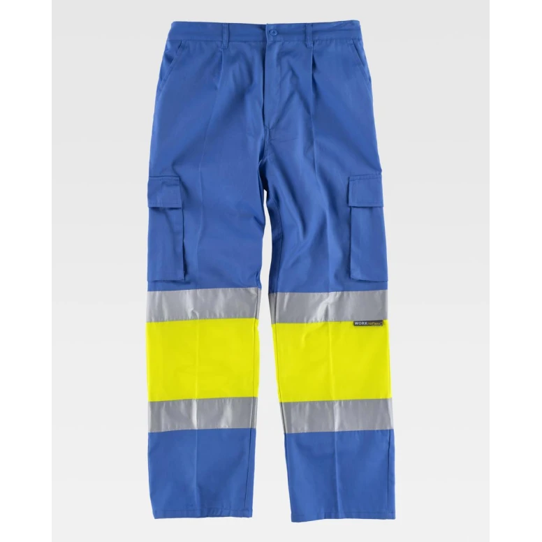 Arbeitshose Workteam Mehrtaschen mit hoher Sichtbarkeit C4018