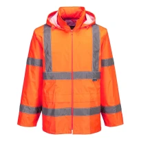 Arbeitsjacke Warnschutz Wasserdicht mit Kapuze und Mehreren Taschen Portwest H440