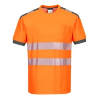 Arbeits-T-Shirt Warnschutz PW3 Cotton Comfort Portwest T181