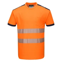 Arbeits-T-Shirt Warnschutz PW3 Cotton Comfort Portwest T181
