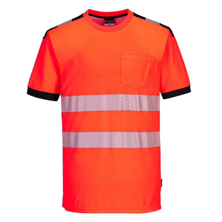 Arbeits-T-Shirt Warnschutz PW3 Cotton Comfort Portwest T181