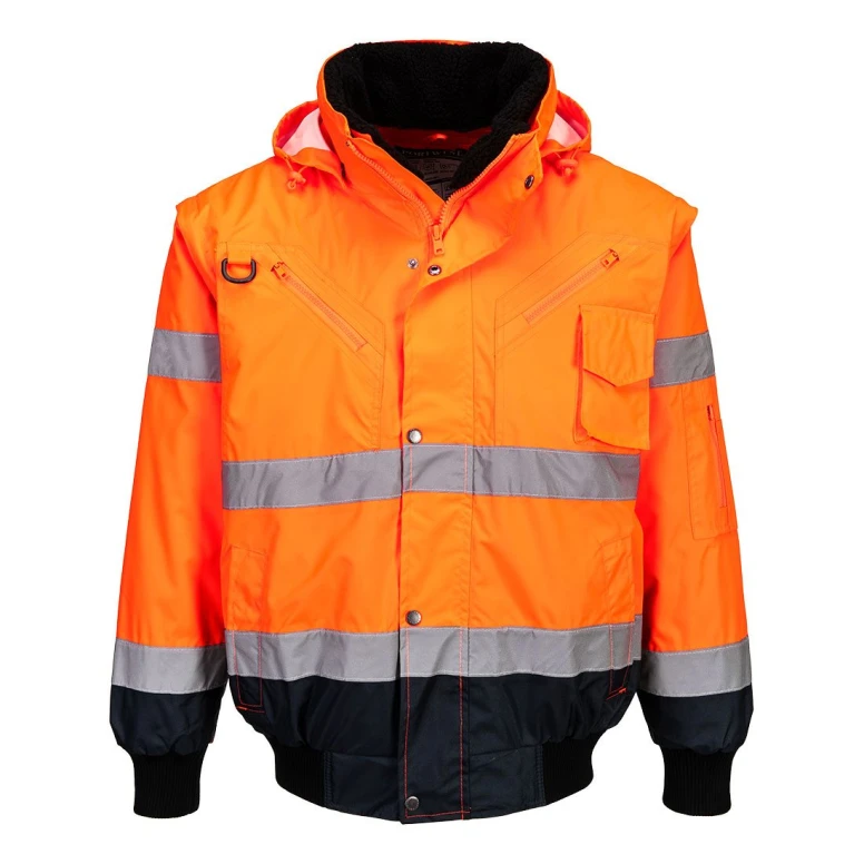Arbeitsjacke Warnschutz Mehrtaschen Wasserdicht Stretch 3 in 1 Portwest C465