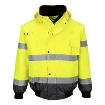 Arbeitsjacke Warnschutz Mehrtaschen Wasserdicht Stretch 3 in 1 Portwest C465