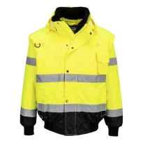 Arbeitsjacke Warnschutz Mehrtaschen Wasserdicht Stretch 3 in 1 Portwest C465