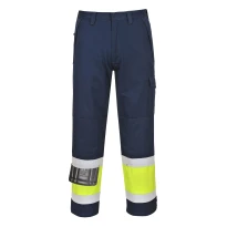 Arbeitshose Warnschutz Wasserdicht Flammhemmend Mehrtaschen Modaflame Portwest MV26