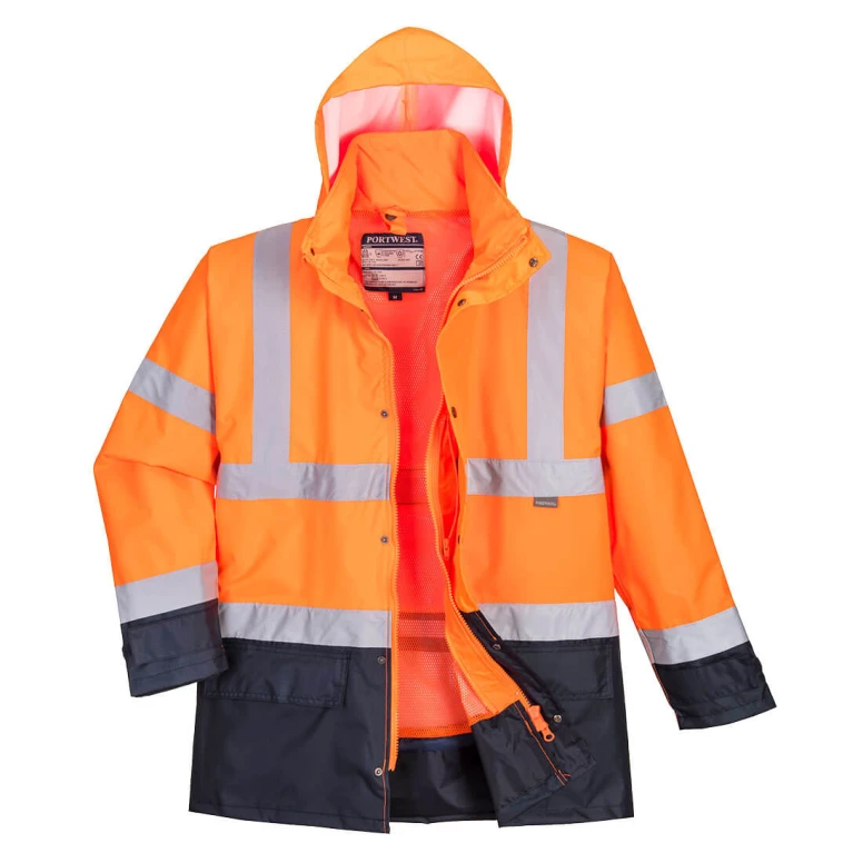 Arbeitsjacke Hohe Sichtbarkeit Multitaschen Wasserdicht 5 in 1 Executive Portwest S768