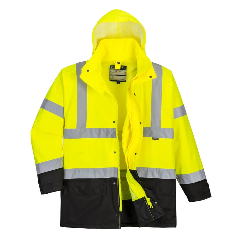 Arbeitsjacke Hohe Sichtbarkeit Multitaschen Wasserdicht 5 in 1 Executive Portwest S768