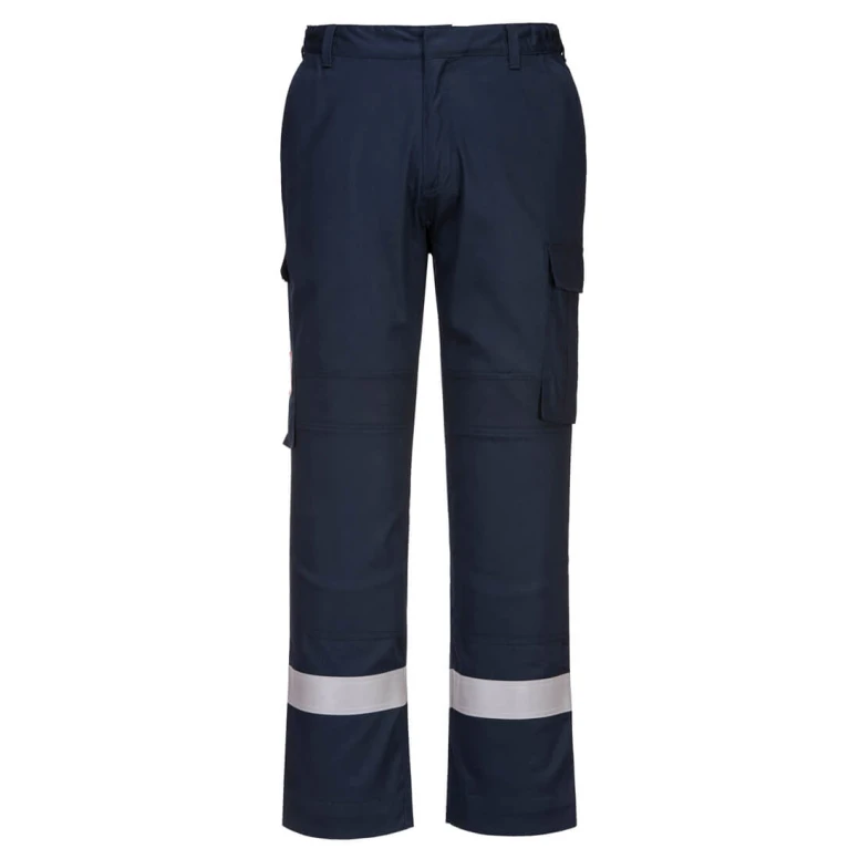 Arbeitshose Hohe Sichtbarkeit Wasserdicht Flammhemmend Multitaschen Bizflame Portwest FR401