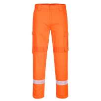 Arbeitshose Hohe Sichtbarkeit Wasserdicht Flammhemmend Multitaschen Bizflame Portwest FR401