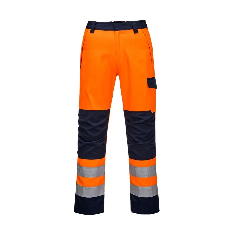 Arbeitshose Hohe Sichtbarkeit Wasserdicht Flammhemmend Multitaschen Modaflame Portwest MV36