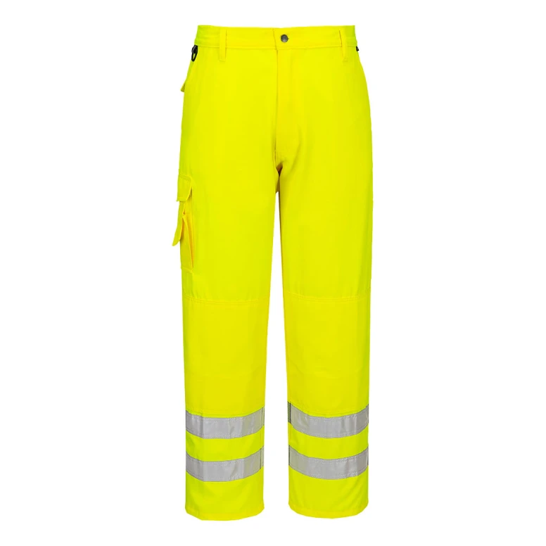Arbeitshose Hohe Sichtbarkeit Wasserdicht Multitaschen Combat Portwest E046