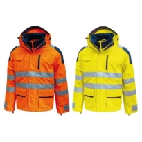 Arbeitsjacke mit hoher Sichtbarkeit Regenschutz und Mehrfachtaschen U-Power Backer HL162YF