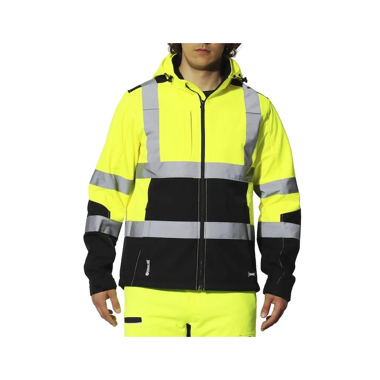 Arbeitsjacke Hochsichtbar Softshell Multitaschen Wasserdicht Lavoris Issa Line 04525