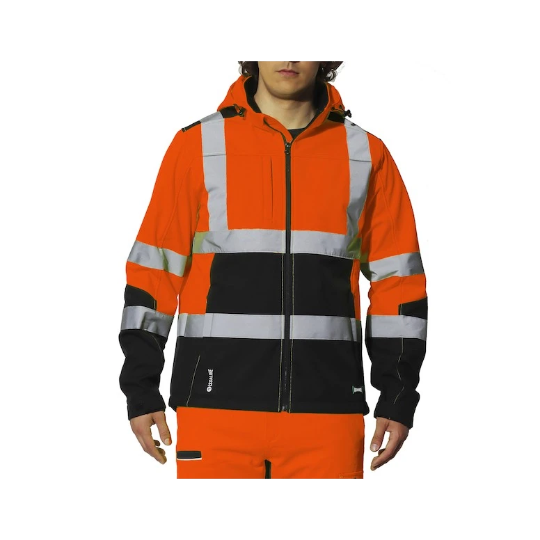 Arbeitsjacke Hochsichtbar Softshell Multitaschen Wasserdicht Lavoris Issa Line 04525