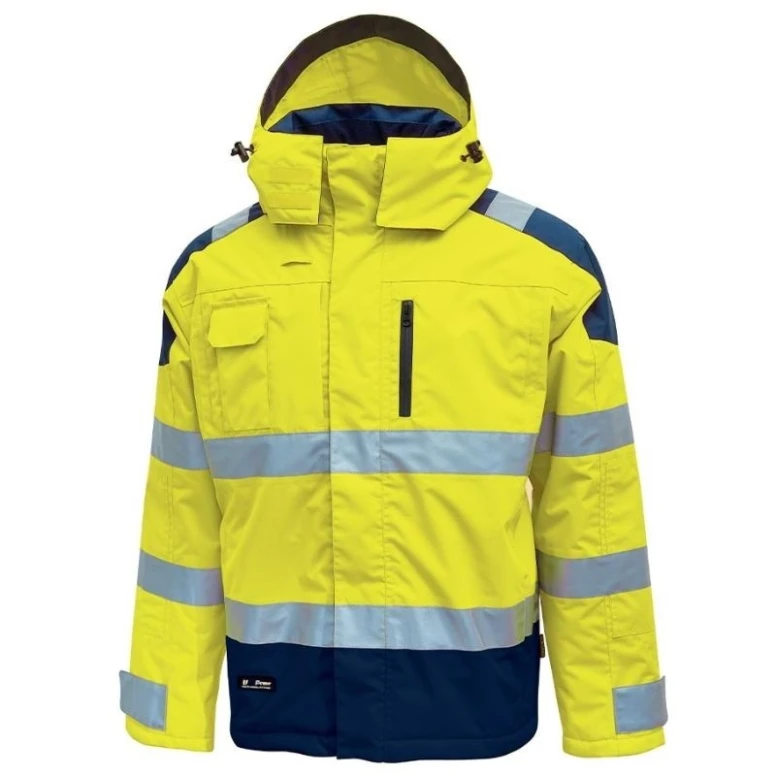Arbeitsjacke mit hoher Sichtbarkeit Regenschutz und Mehrfachtaschen U-Power Defender HL161YF