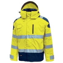 Arbeitsjacke mit hoher Sichtbarkeit Regenschutz und Mehrfachtaschen U-Power Defender HL161YF
