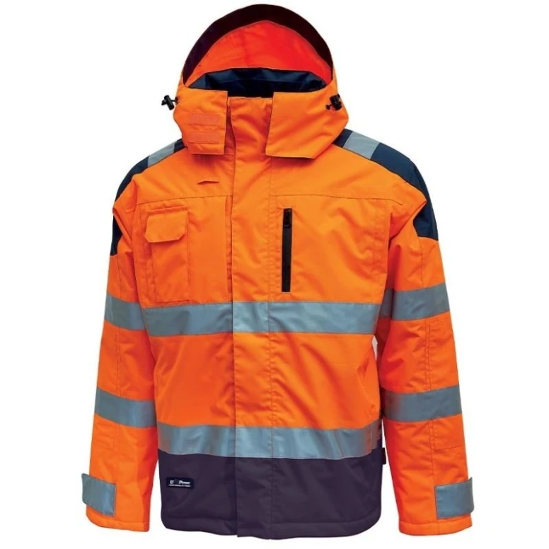 Arbeitsjacke mit hoher Sichtbarkeit Regenschutz und Mehrfachtaschen U-Power Defender HL161YF