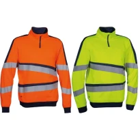 Arbeits-Sweatshirt Hochsichtbar Halb-Zip Cofra Lixus V659-0