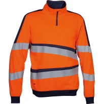 Arbeits-Sweatshirt Hochsichtbar Halb-Zip Cofra Lixus V659-0 2