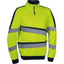 Arbeits-Sweatshirt Hochsichtbar Halb-Zip Cofra Lixus V659-0